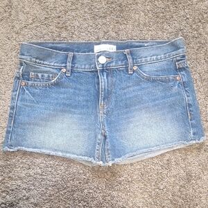 LOFT Denim Jean Shorts - 24 - 5 Pocket - Mid Wash